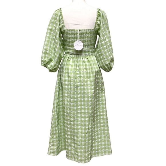 Petal‎ & Pup Tana Smocked Wrap Midi Dress Size 2 Puff Sleeve Cottagecore Trad - Picture 13 of 13